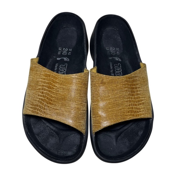 Birkenstock Tatami Bridget Slide Sandals Women's Size 37 6 GOLD Leather Slip On - Picture 11 of 11